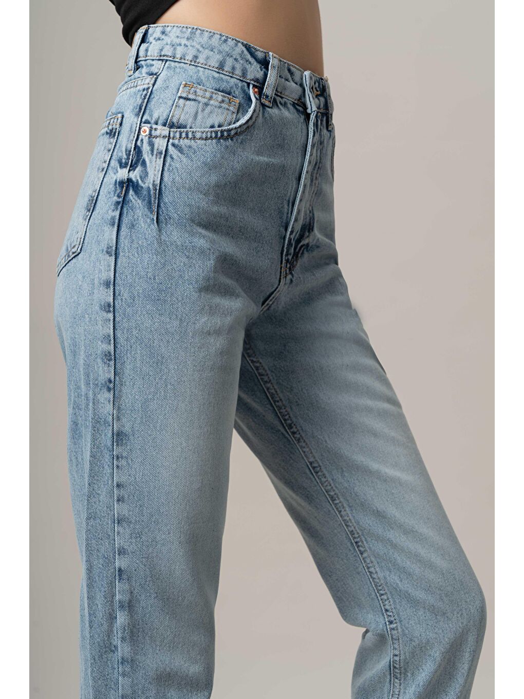 it's basic Mavi Kadın Jean Snow  Rengi %100 Pamuk Kumaş Mom Fit Denim Pantolon - 2