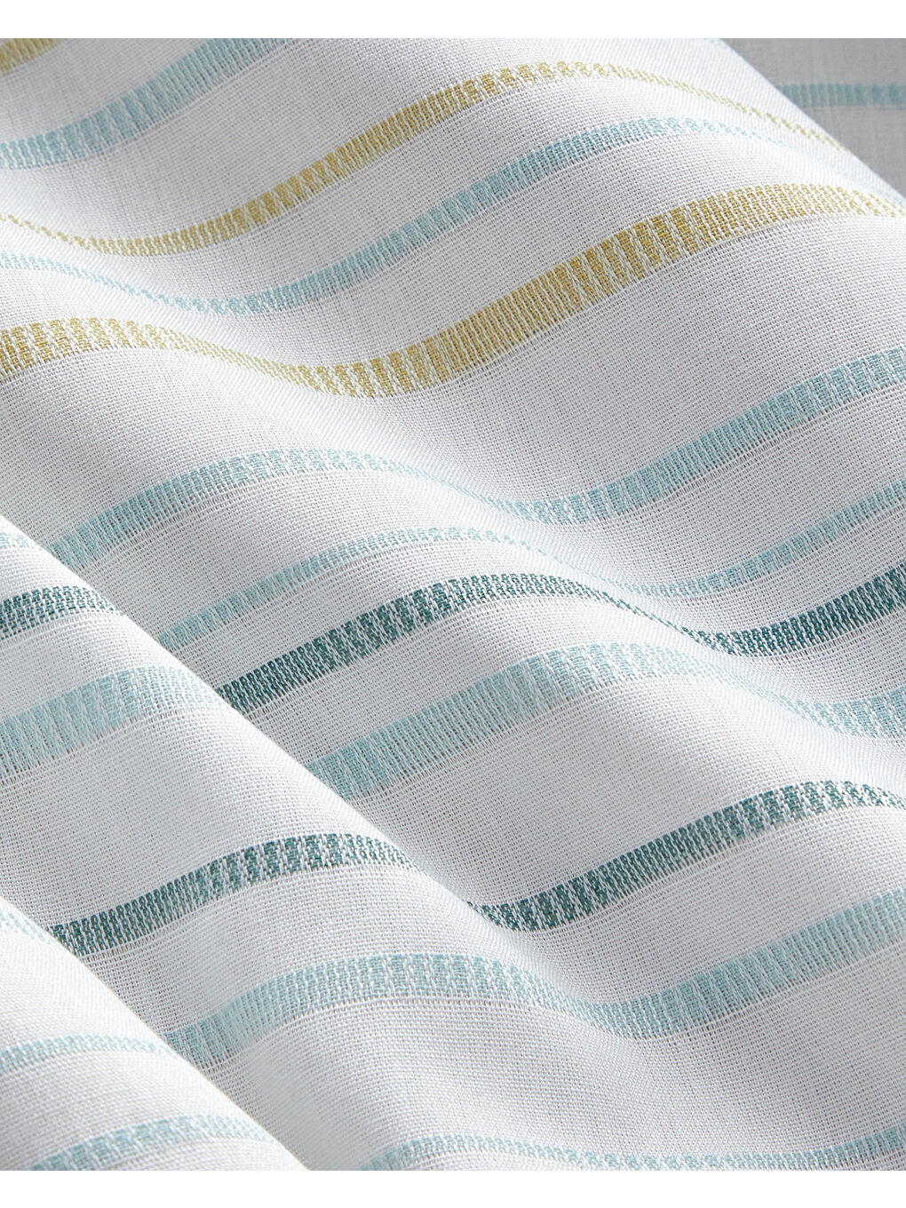 Yeşil Cosmic Line İpliği Boyalı Tek Kişilik Nevresim Takımı 160x220 cm Seledon-5