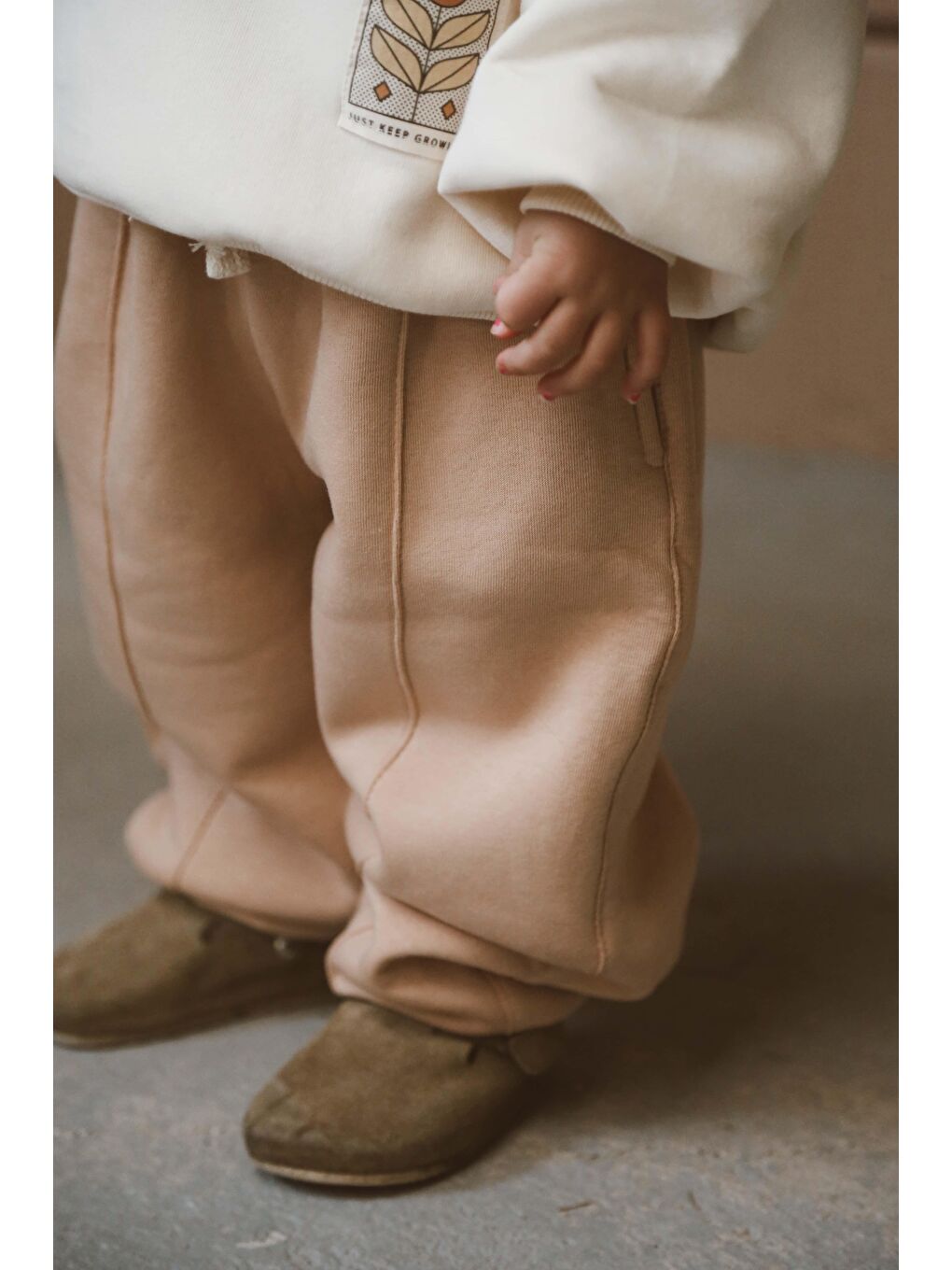 Bej Karyoka Dikiş Polarlı Eşofman Takım-3