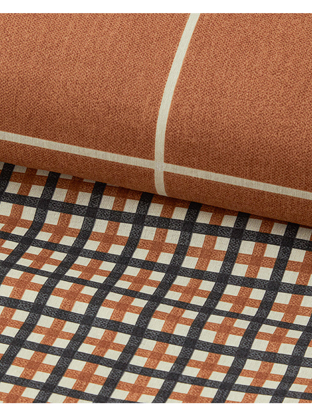 Turuncu Wındsor Kolay Ütülenir Tek Kişilik Nevresim Takımı Terracotta-1