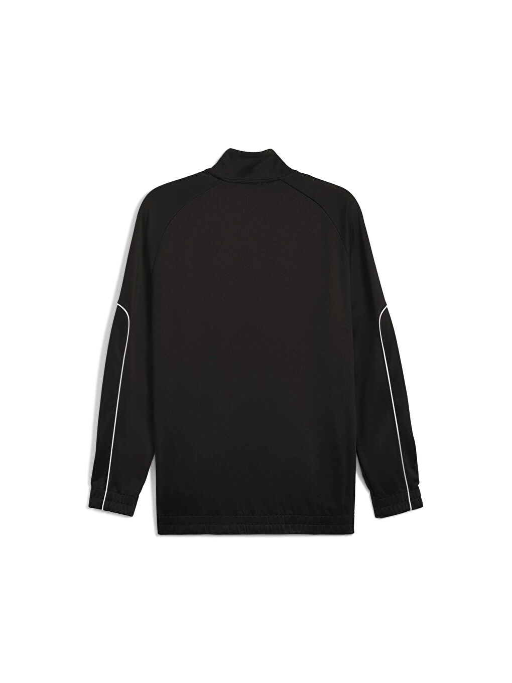 Siyah Sport Poly Erkek Track Fermuarlı Sweatshirt-5