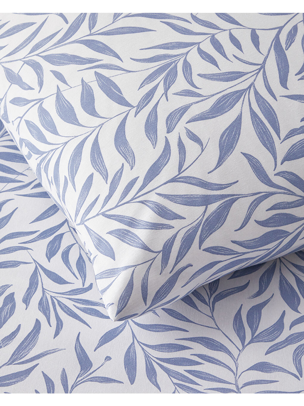 Leaf Dream Kolay Ütülenir Tek Kişilik Nevresim Takımı 160x220 cm Mavi-4