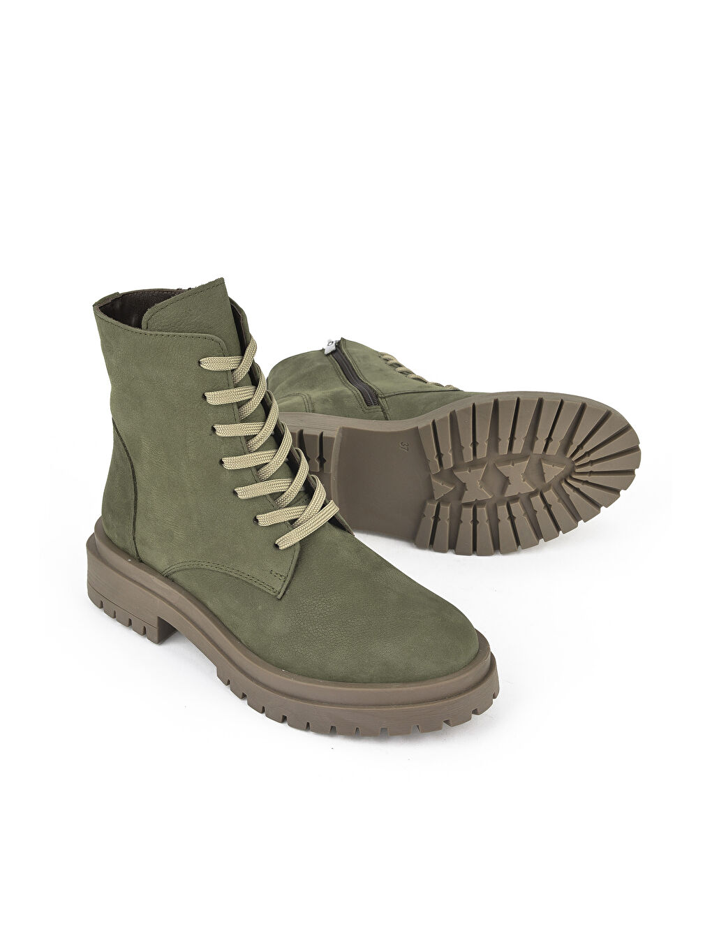 Kadın Hakiki Deri Bot 143359Z3052 Haki-1