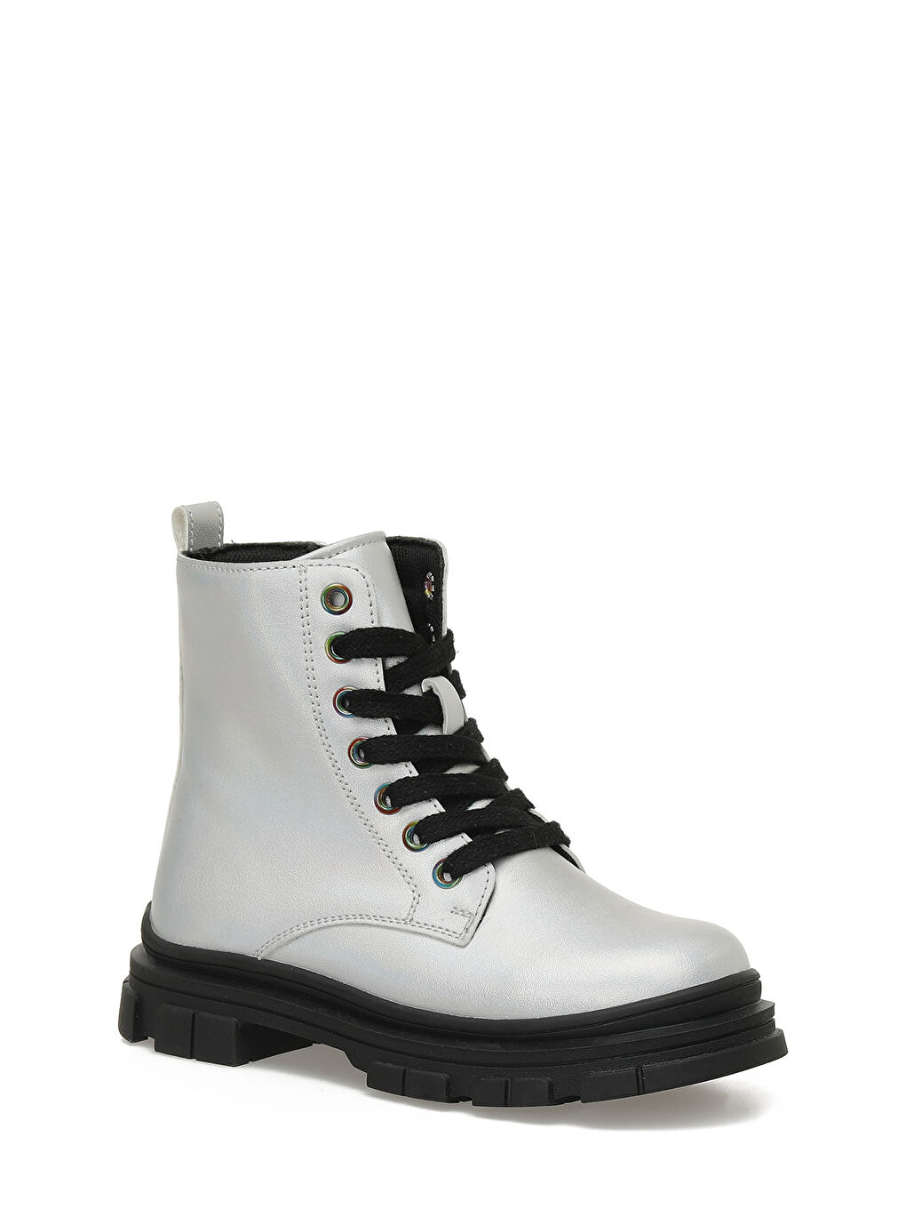 Gri ZESY.F5PR Gümüş Kız Çocuk Biker Bot-1