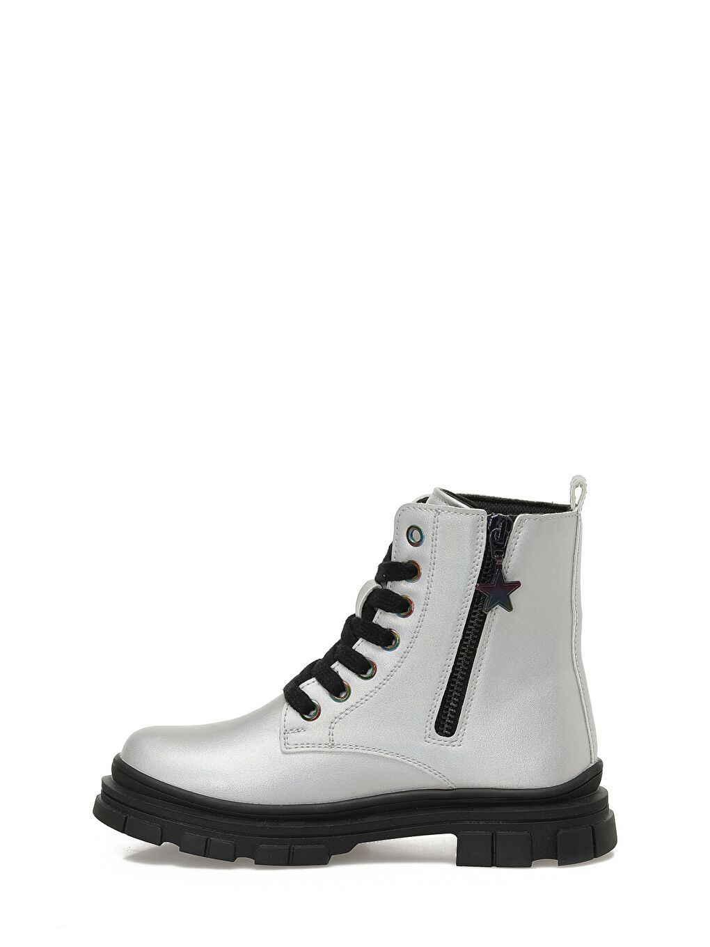 Gri ZESY.F5PR Gümüş Kız Çocuk Biker Bot-2