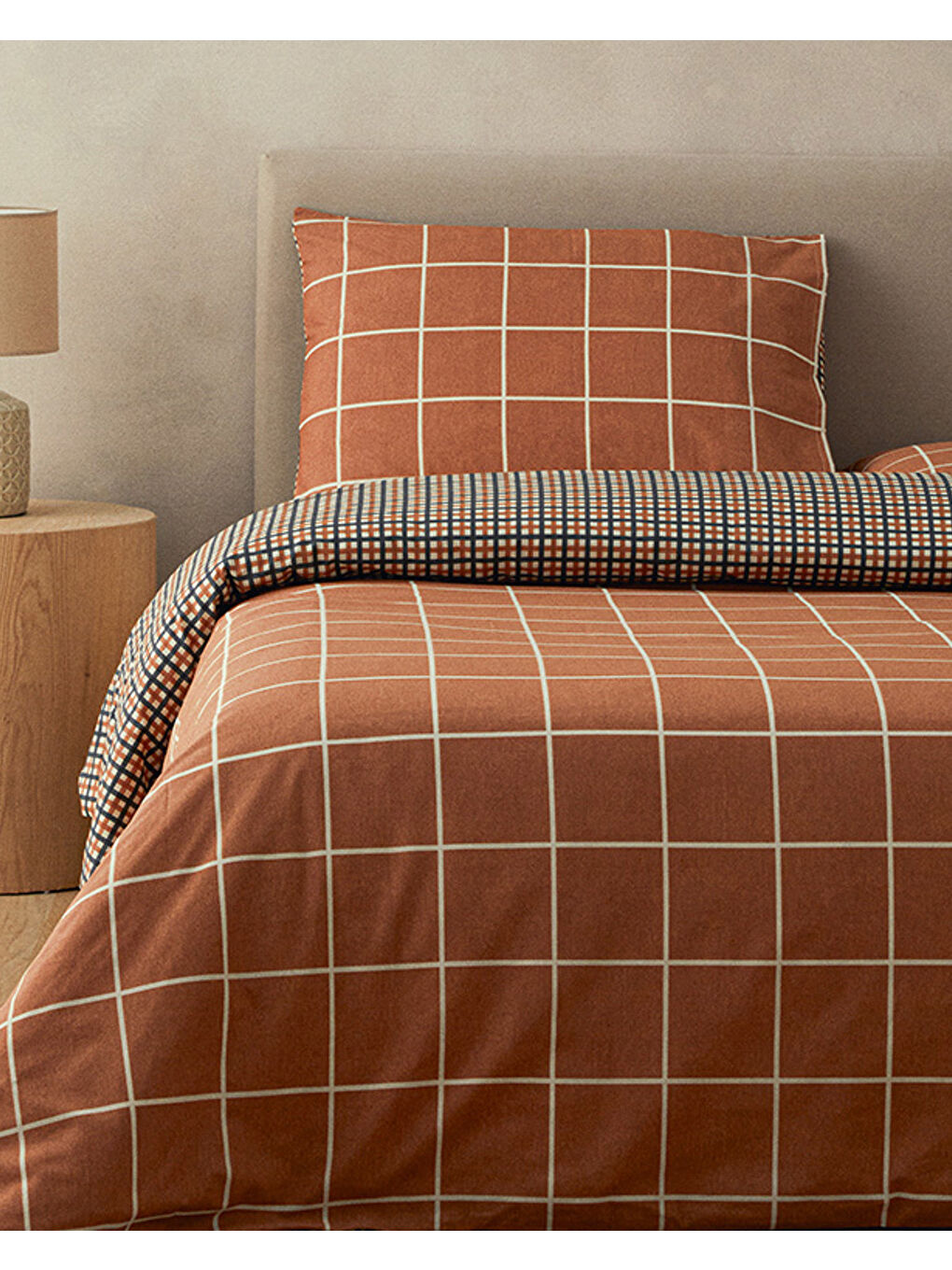 Turuncu Wındsor Kolay Ütülenir Tek Kişilik Nevresim Takımı Terracotta-3