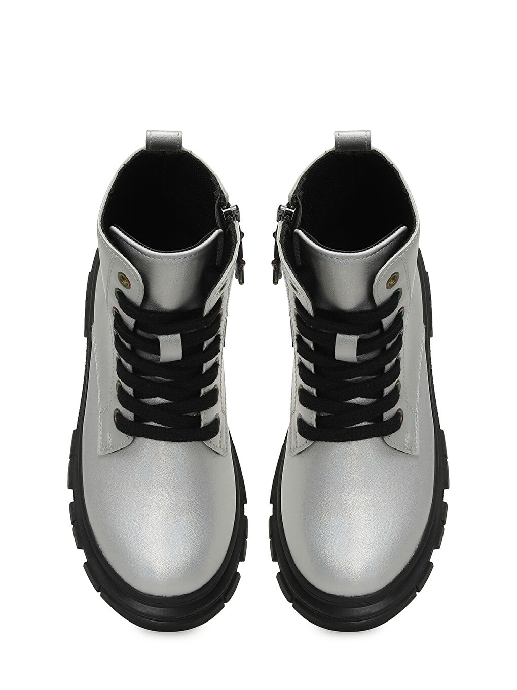 Gri ZESY.F5PR Gümüş Kız Çocuk Biker Bot-3