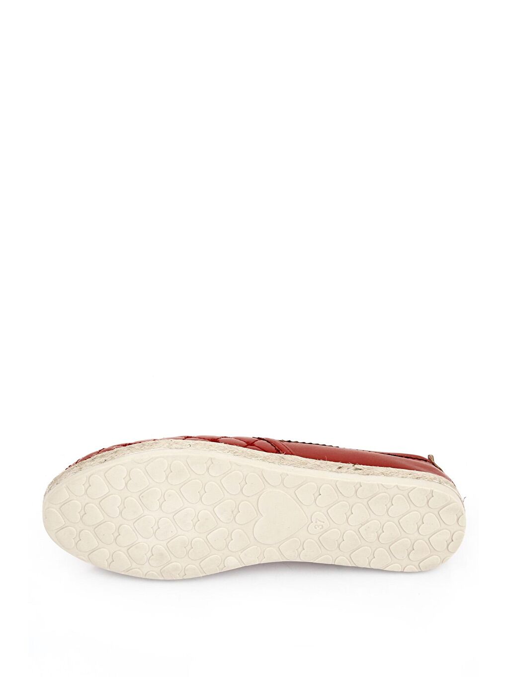 Kırmızı Yuvarlak Burun Düz Taban Kadın Babet 38804-6