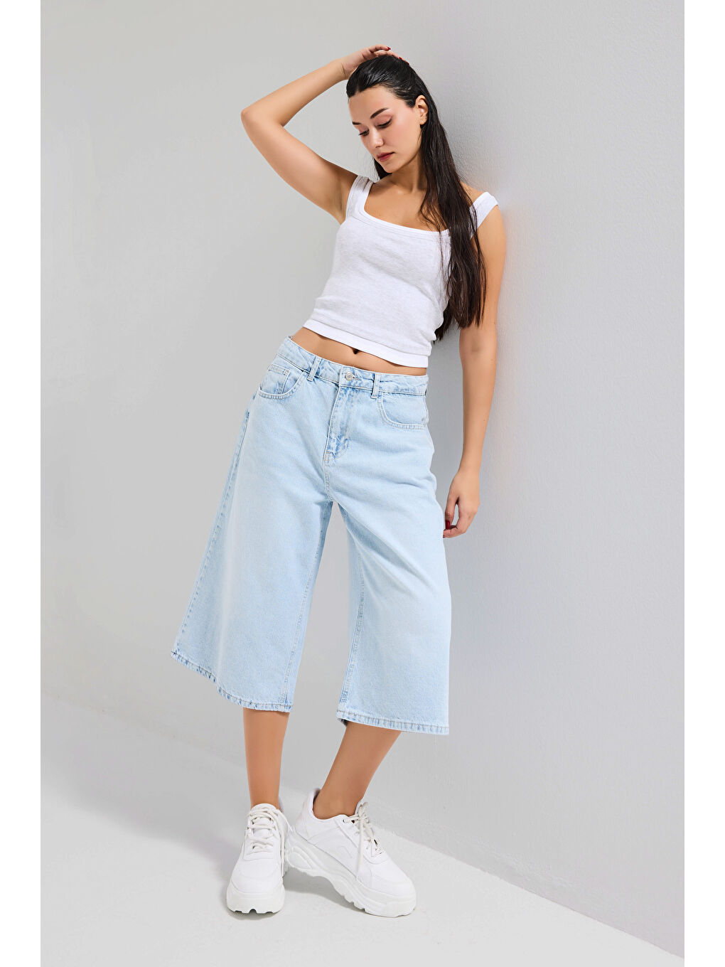 Mavi Kadın Ice 4s6-3 Süper Baggy Fit Maxi Boy Bermuda Denim Şort-1