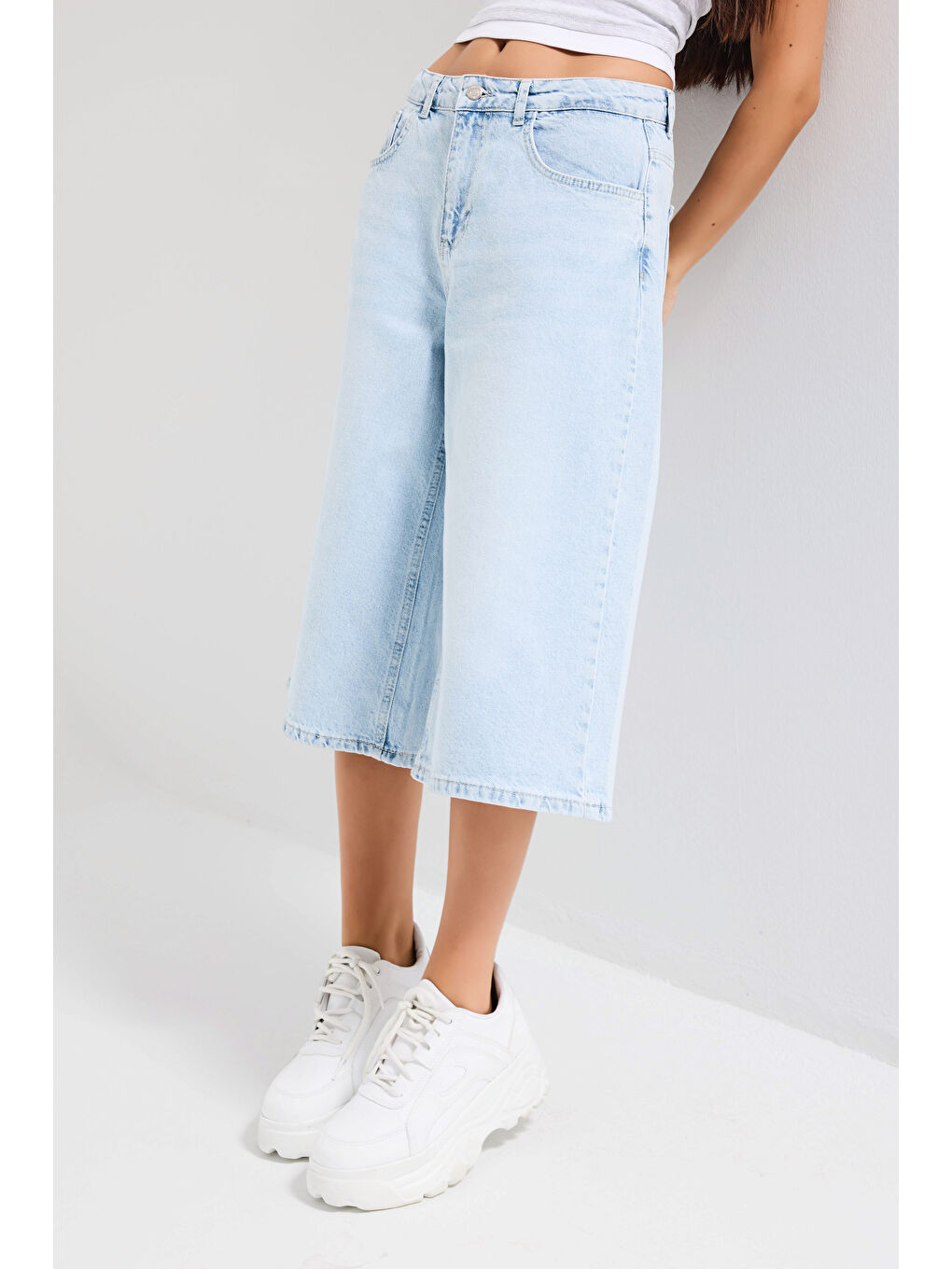 Mavi Kadın Ice 4s6-3 Süper Baggy Fit Maxi Boy Bermuda Denim Şort-3