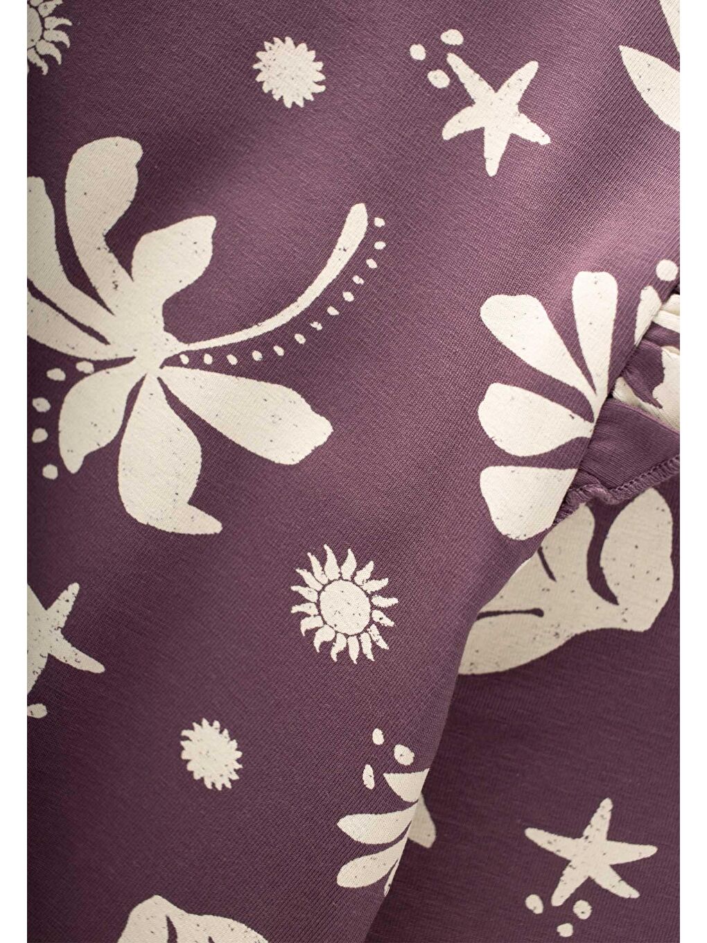 Mürdüm Kız Çocuk Uzun Kollu Desenli Tişört-2