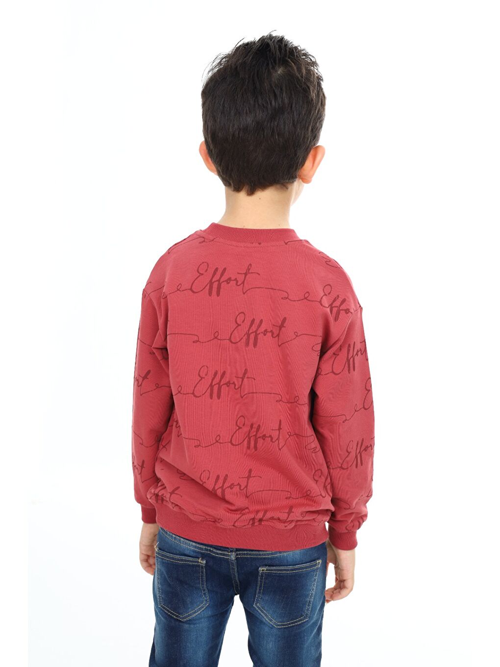 Kahverengi Erkek Çocuk Baskılı Sweatshirt-3