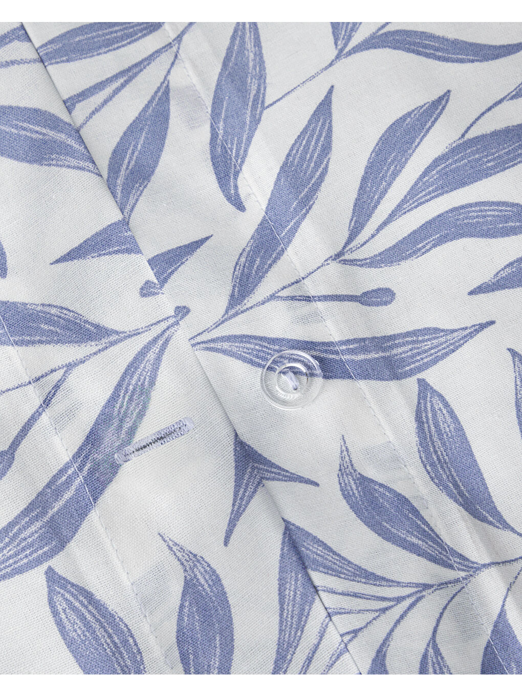 Leaf Dream Kolay Ütülenir Tek Kişilik Nevresim Takımı 160x220 cm Mavi-6