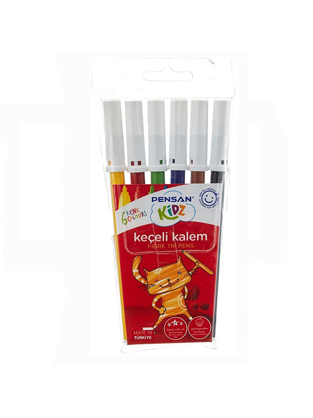 6 Lı Keçeli Kalem 1 Paket 6 Renk Keçeli Kalem