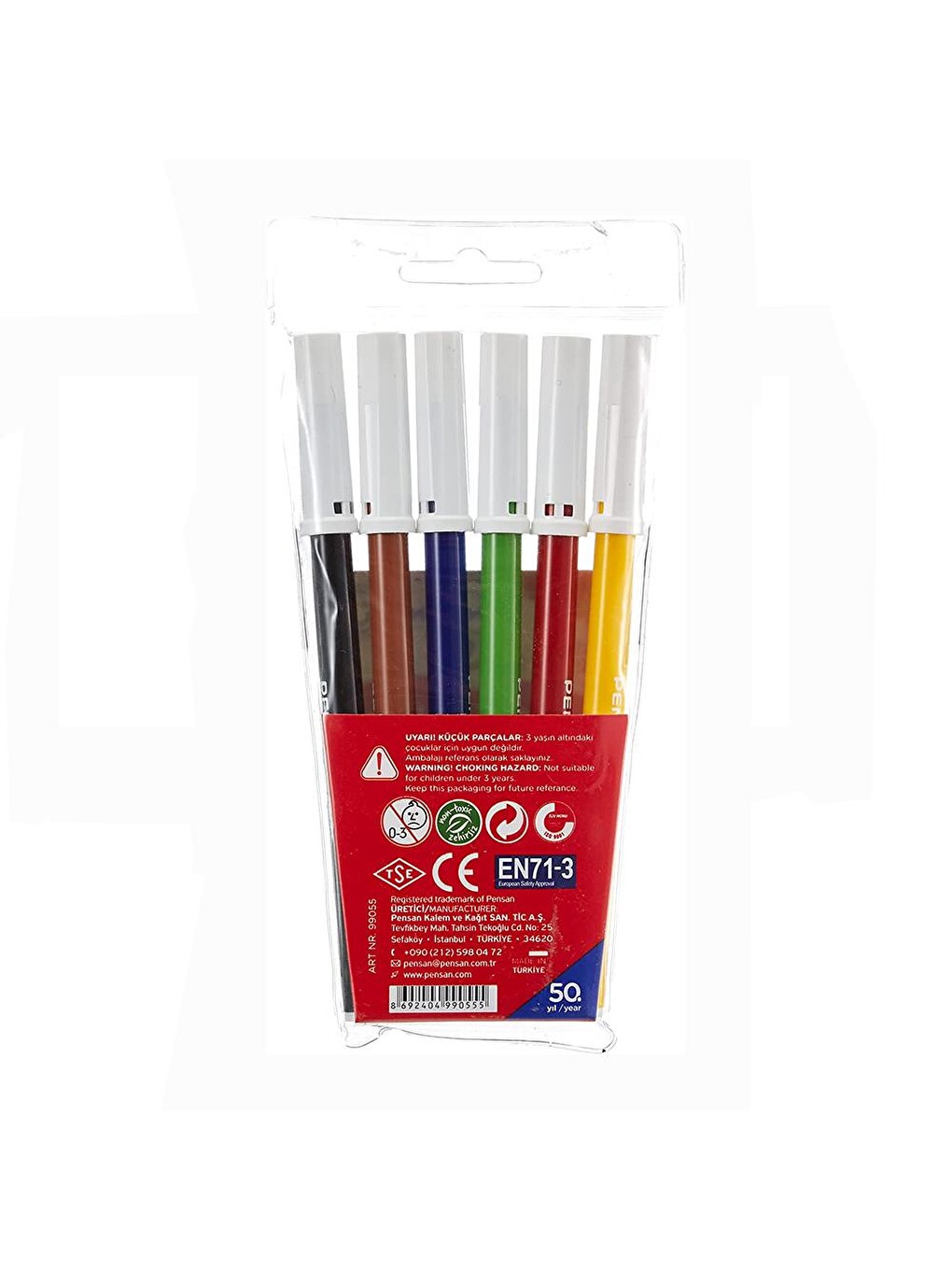 6 Lı Keçeli Kalem 1 Paket 6 Renk Keçeli Kalem-1