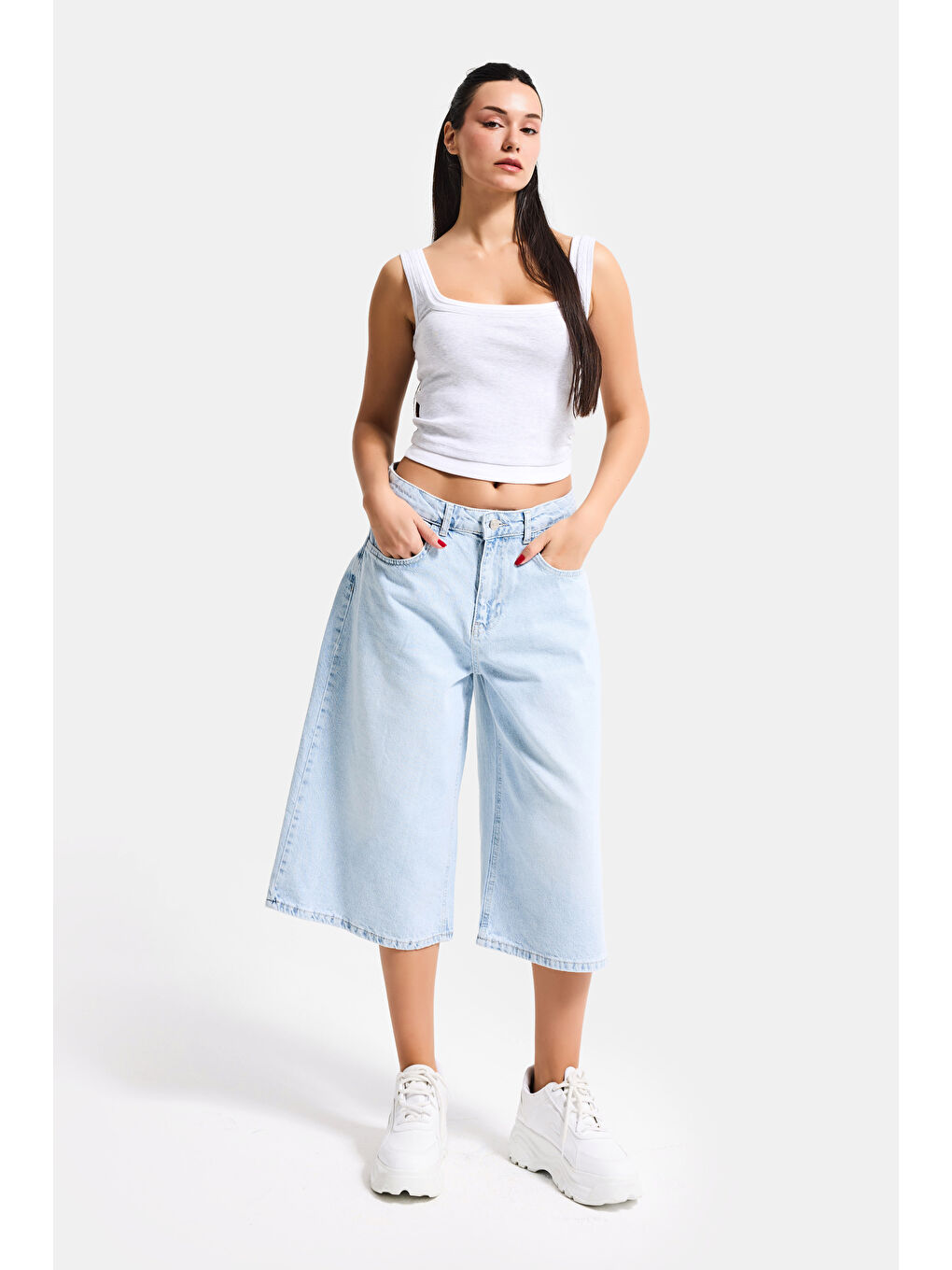 Mavi Kadın Ice 4s6-3 Süper Baggy Fit Maxi Boy Bermuda Denim Şort-6