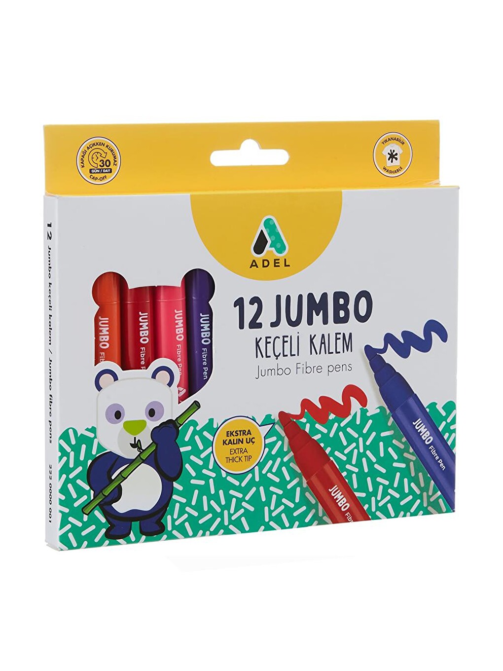 Jumbo Keçeli Kalem 12 Renk 12 Li Jumbo Keçeli Kalem 1 Adet-1