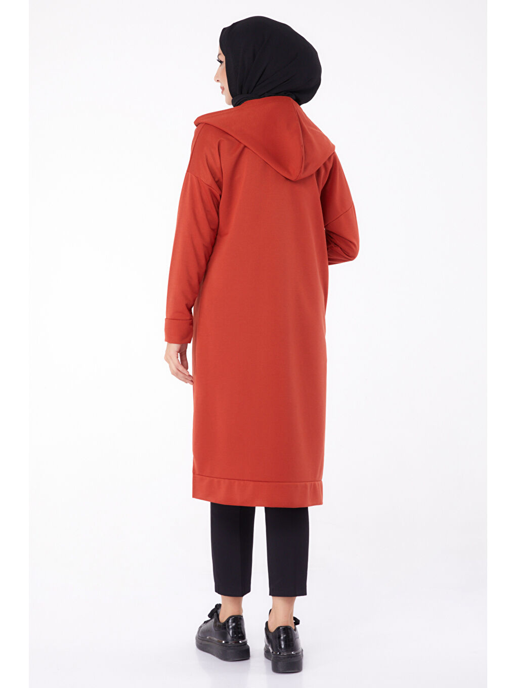 Kahverengi Fermuarlı Kap Kiremit - 13299-4