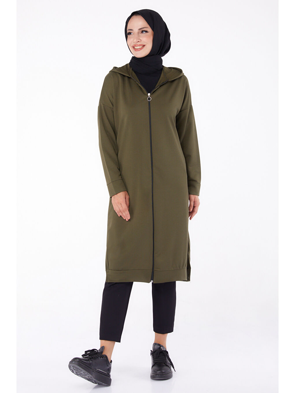 Fermuarlı Kap Haki - 13299