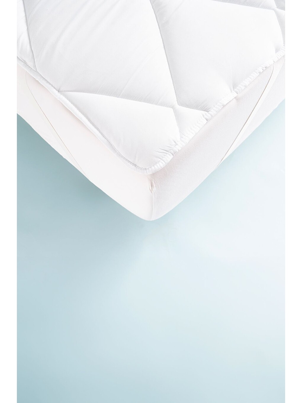 Optima Beyaz Kapitoneli Lastikli Yatak Pedi 200x200 Cm-4