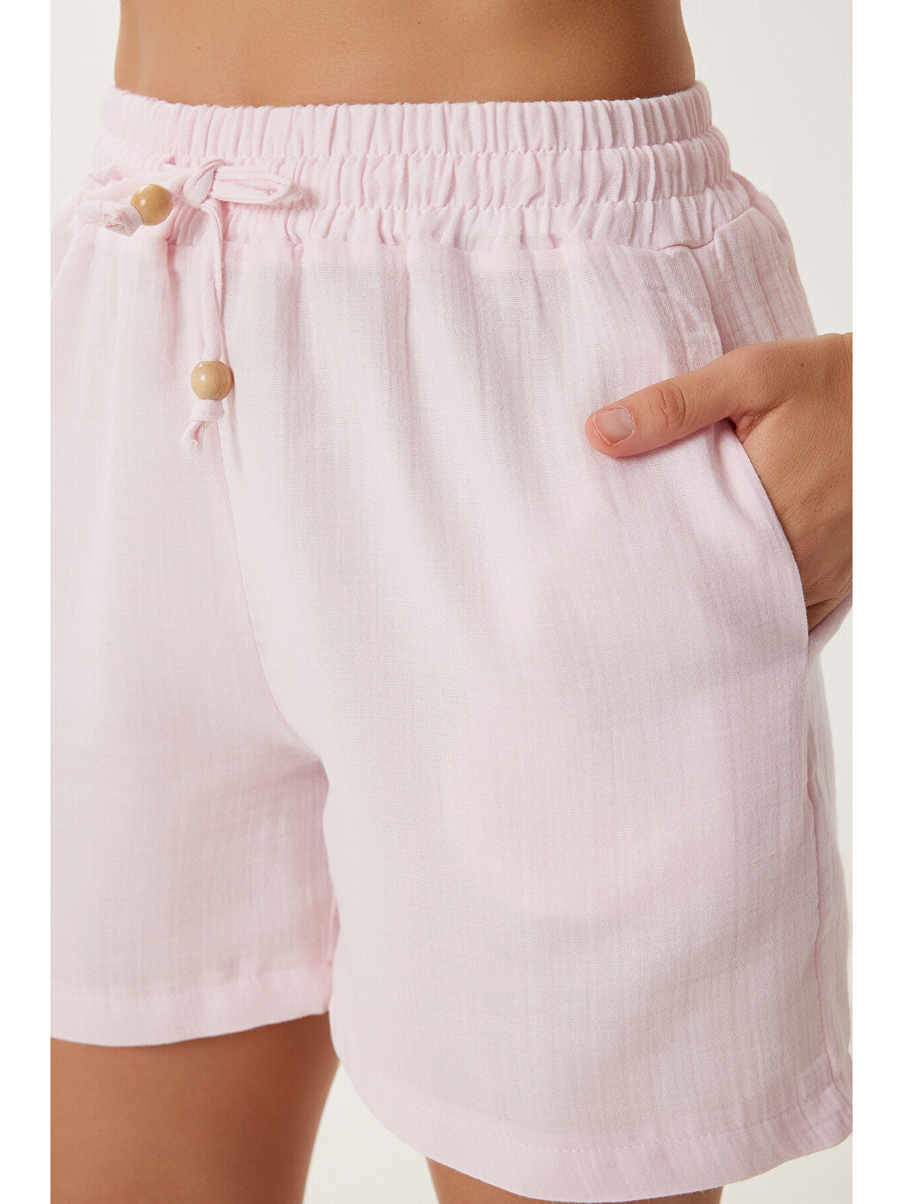 Müslin Bluz Şort Takım Şeker Pembe Lmc0063-3