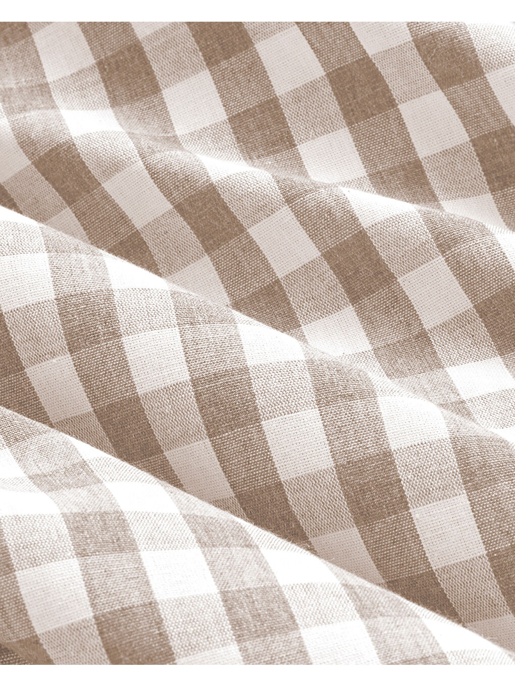 Clouded Grid İpliği Boyalı Tek Kişilik Nevresim Takımı 160x220 cm Bej-5