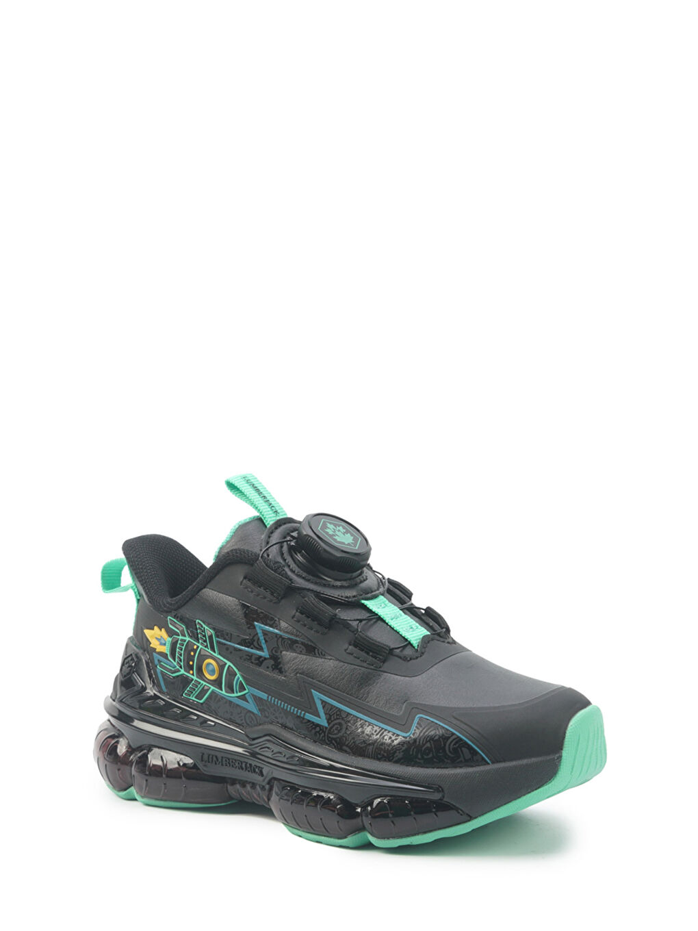 NASA PU 5PR Siyah Erkek Çocuk Spor Ayakkabı-1