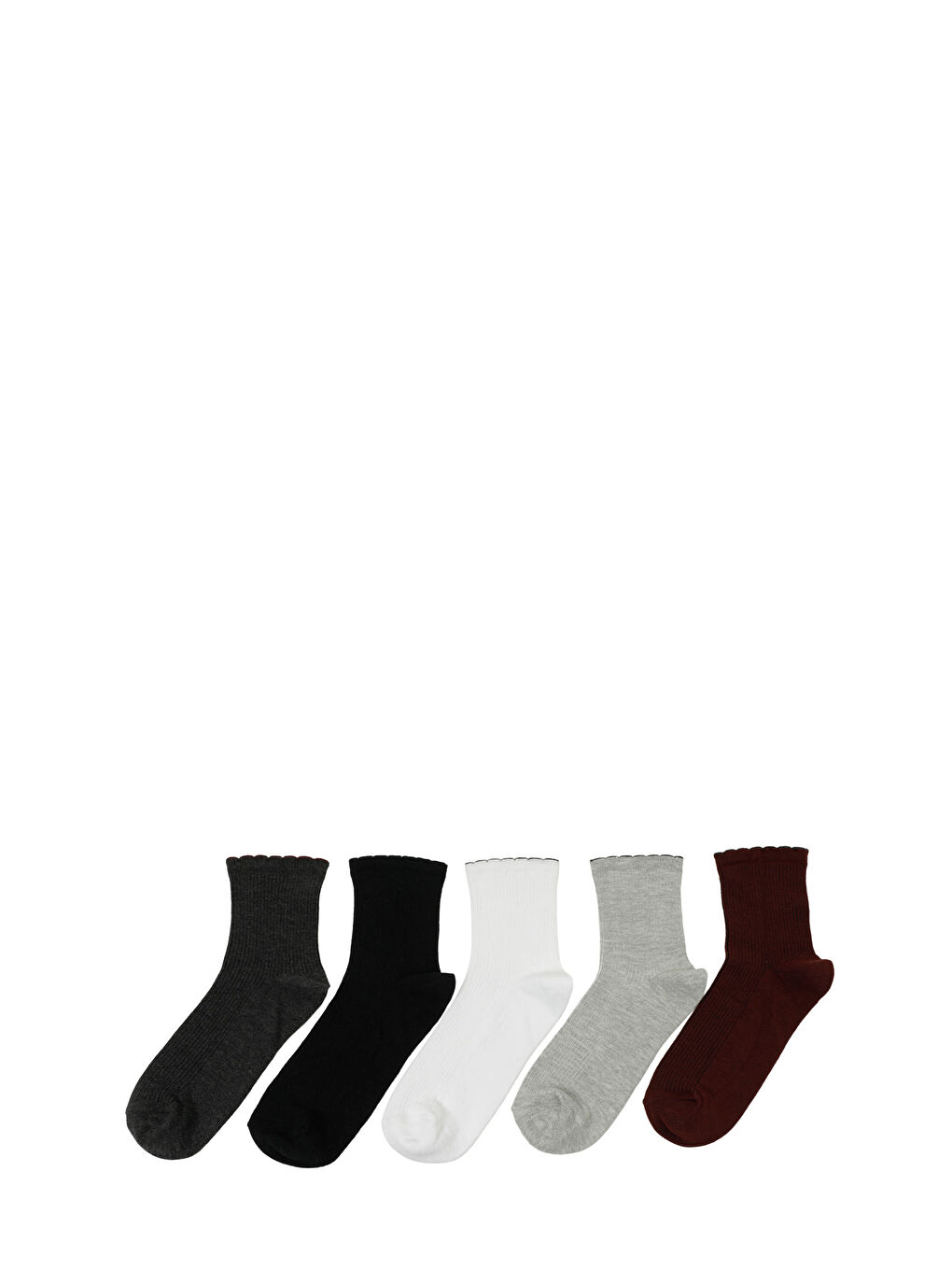 Karışık DETAIL 5 LI SKT-W 5PR Çok Renkli Kadın Soket Çorap