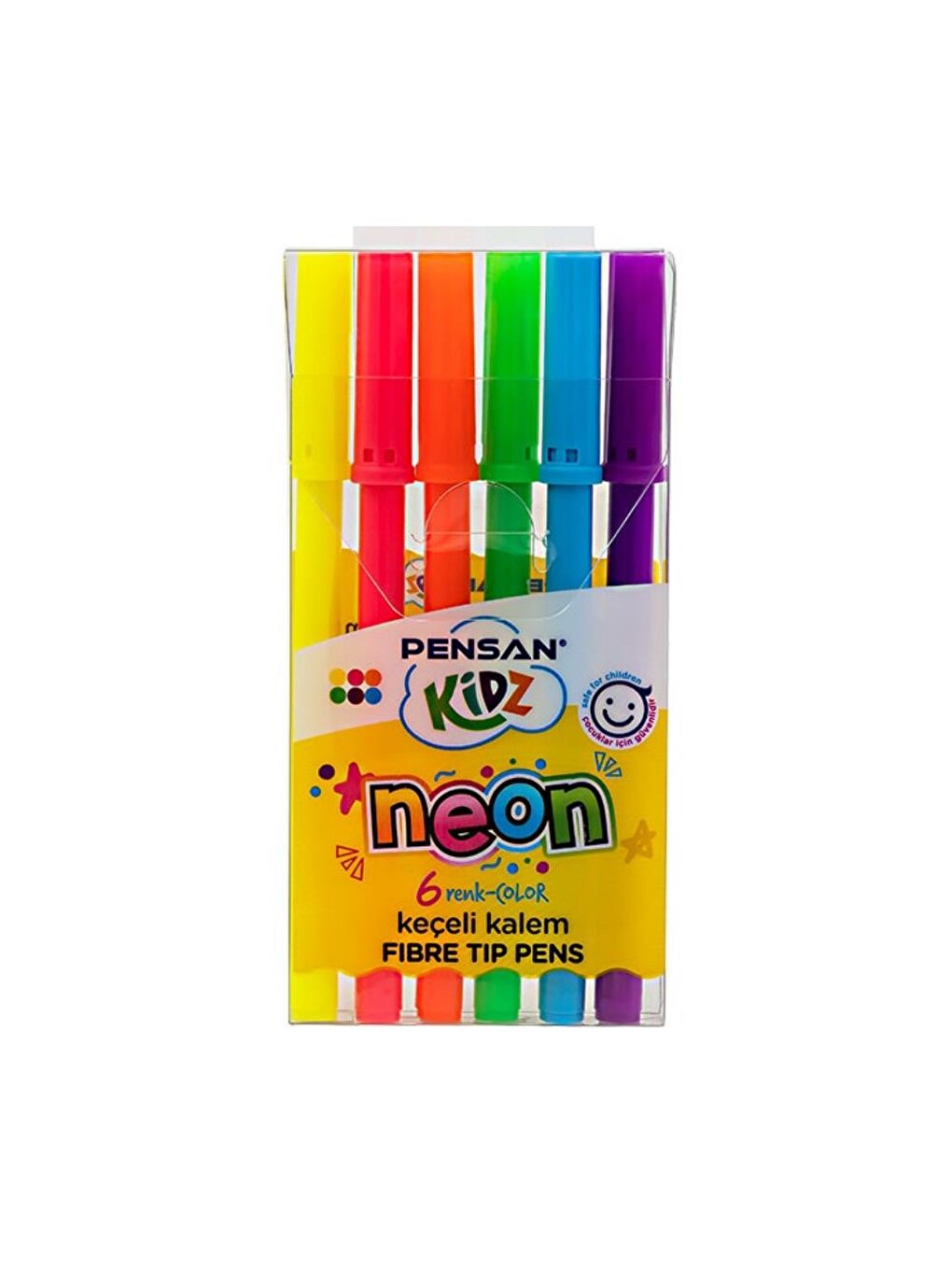 Keçeli Kalem 6 Lı Neon Renkler Fosforlu Keçeli Kalem 1 Paket-2