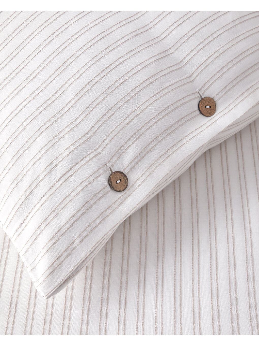 Stitch Line İpliği Boyalı Tek Kişilik Nevresim Takımı 160x220 cm Bej-4