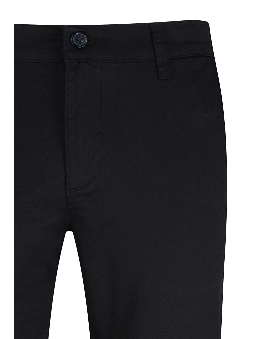Siyah Regular Fit Yandan Cepli Kanvas Pantolon-1