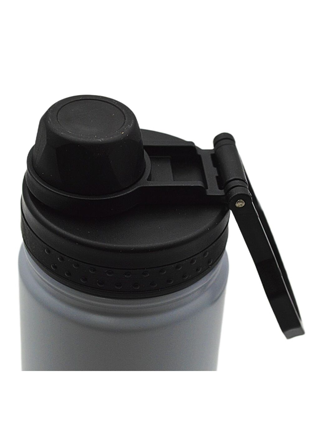 Gri Vidalı Kapak Taşıma Kulplu Çelik Matara 540 ml-2