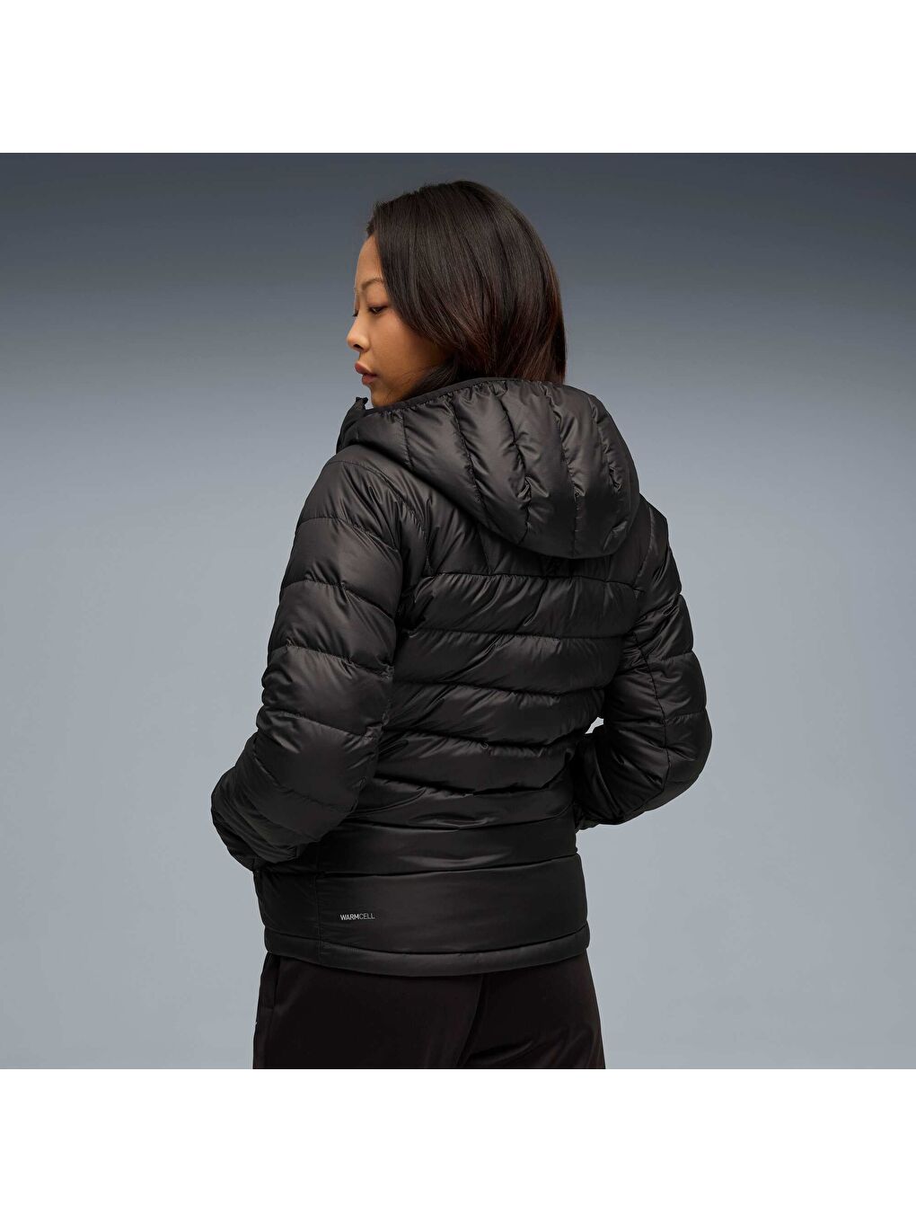 Siyah PACKLITE Down Kadın Kapüşonlu Mont-2