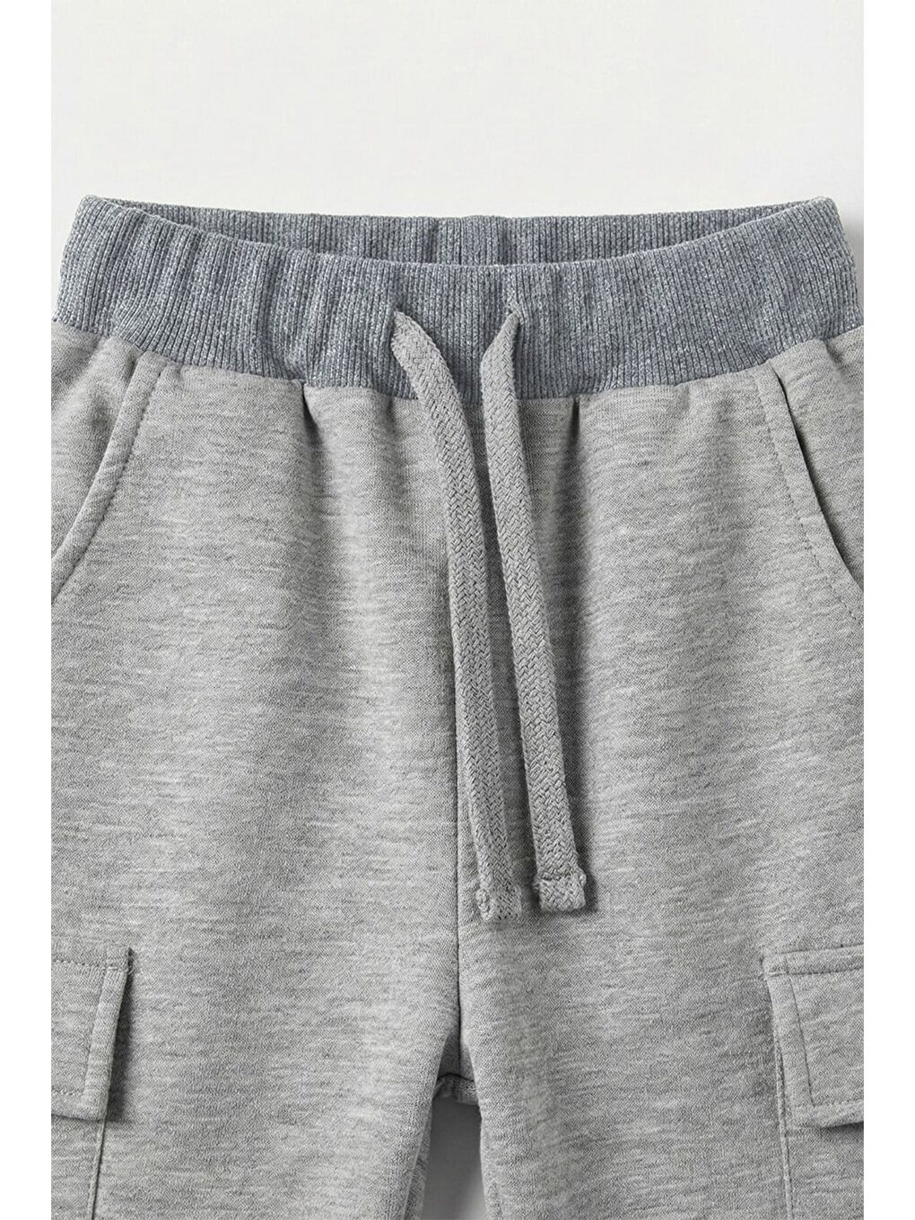 Gri Erkek Çocuk %100 Pamuk Kargo Cepli Eşofman Altı ( 6 Yaş 9 Yaş)-2