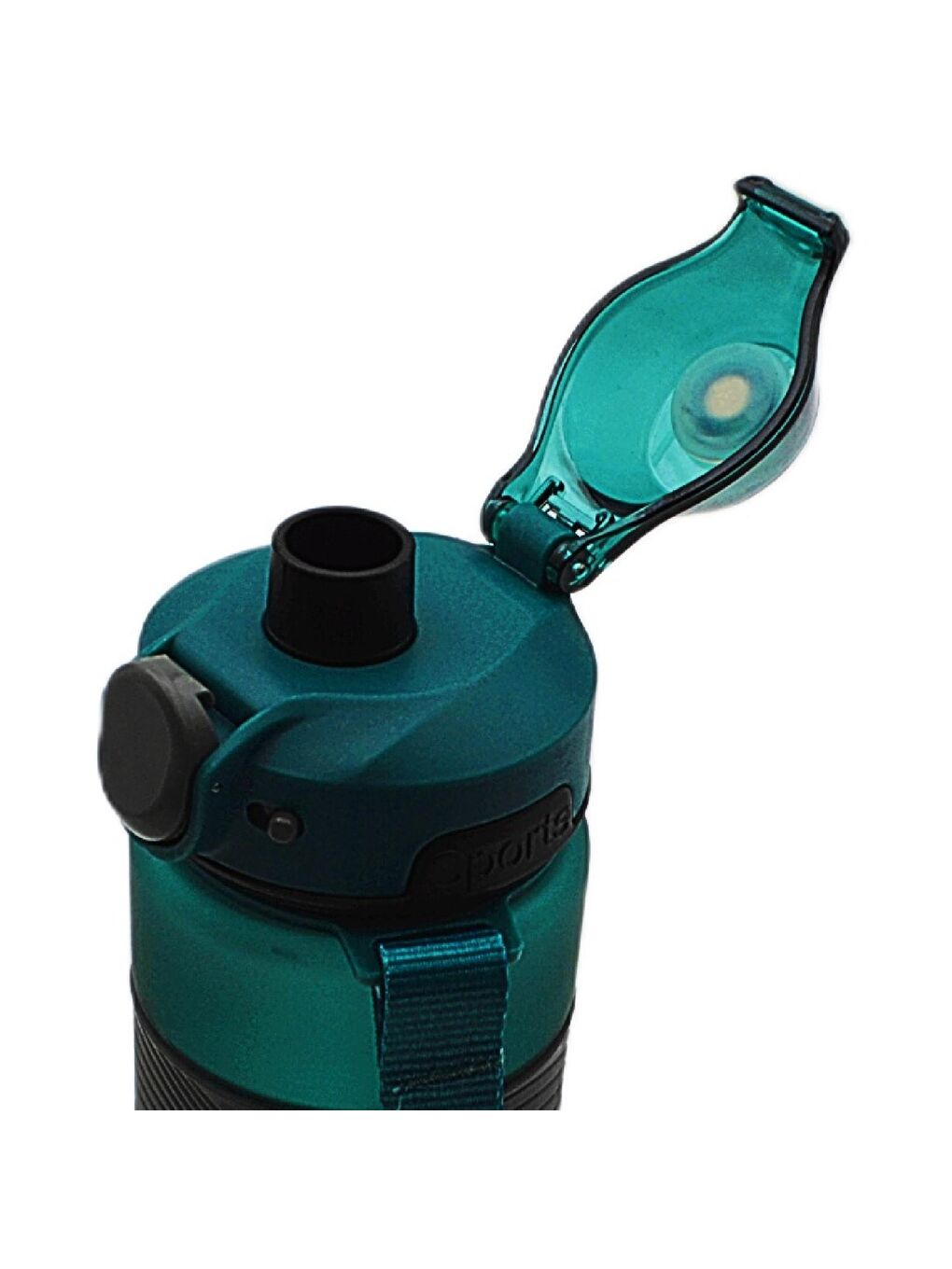 Yeşil Tritan Soft Touch Auto Kapak Silikon Bantlı Askılı Matara 750 ml (T-0121)-1