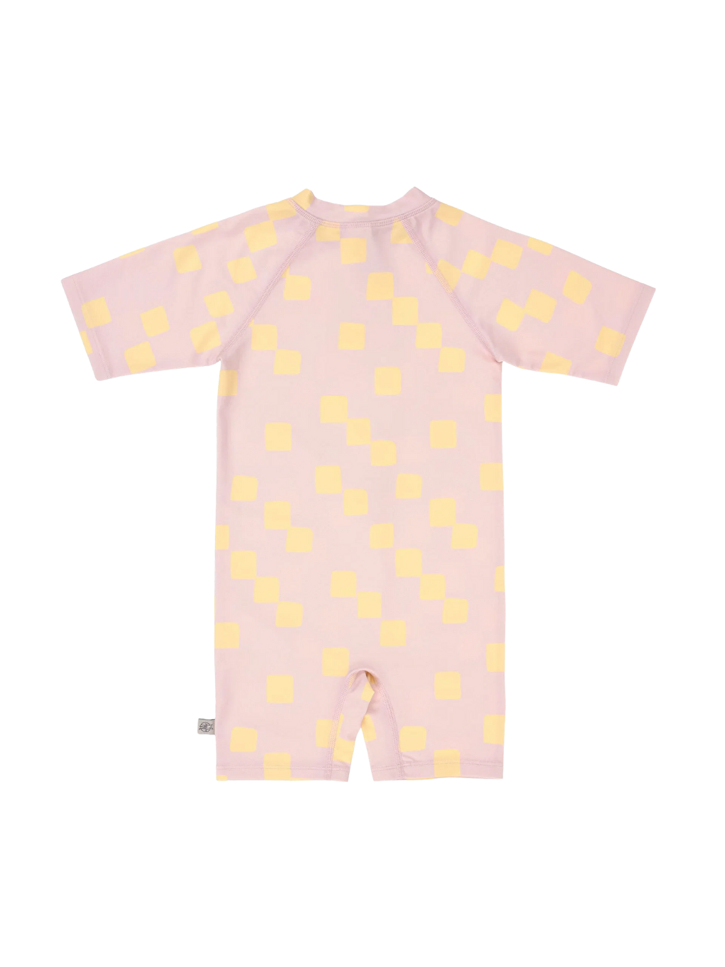 Pembe UV Korumalı Mayo Checkerboard Pale Pink Yellow-1