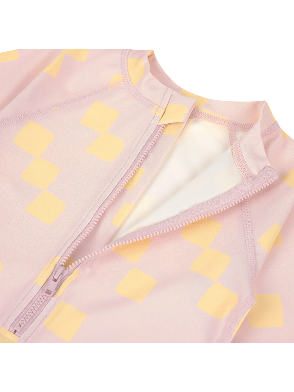 Pembe UV Korumalı Mayo Checkerboard Pale Pink Yellow-2