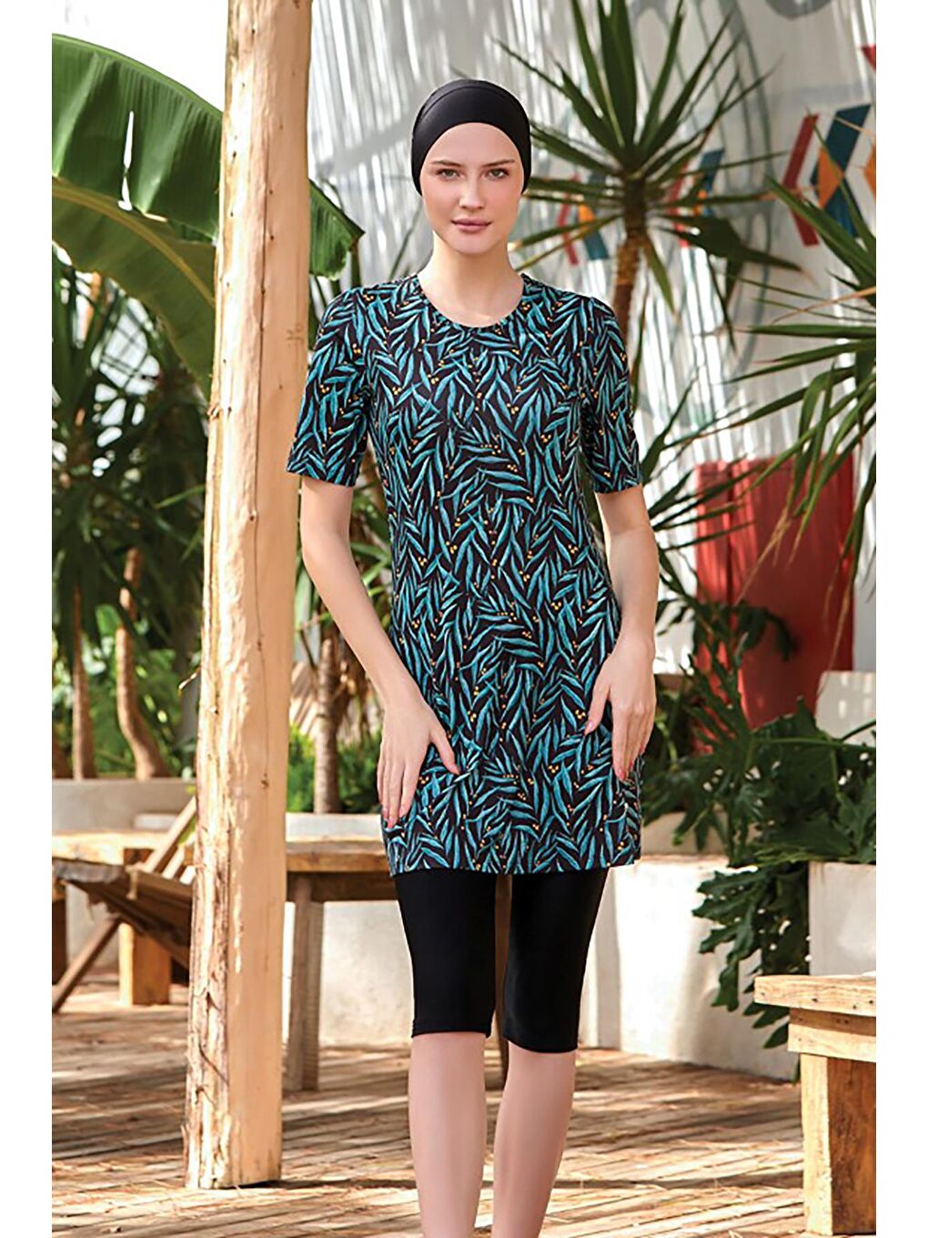 Yarı Kapalı Mayo Afşin 6 8085 Siyah