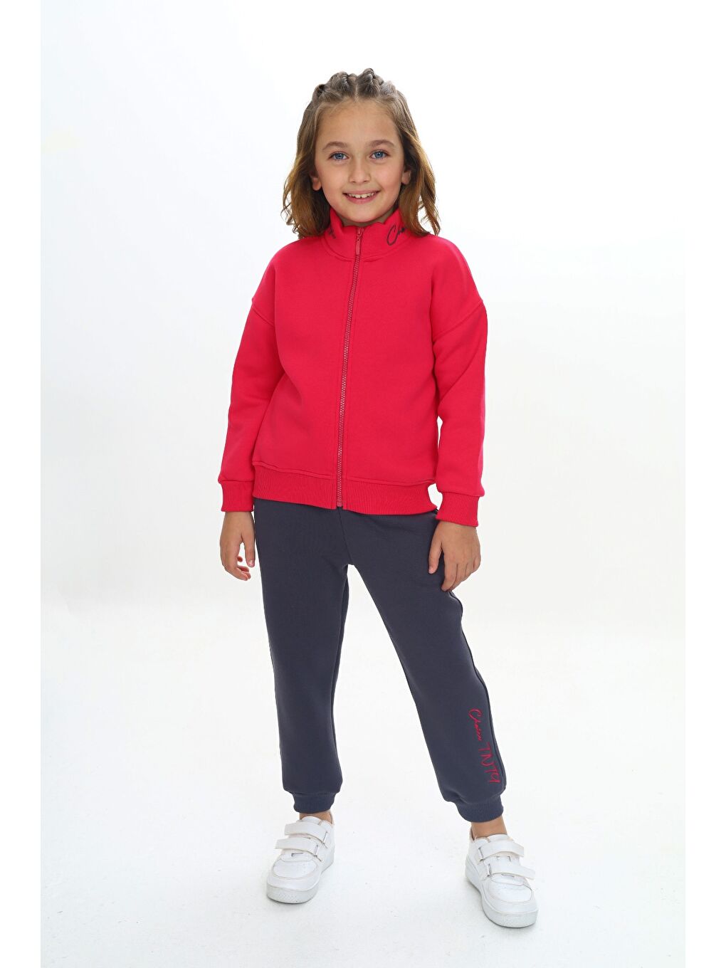 Fuşya Kız Çocuk Nakışlı Eşofman Takım-3