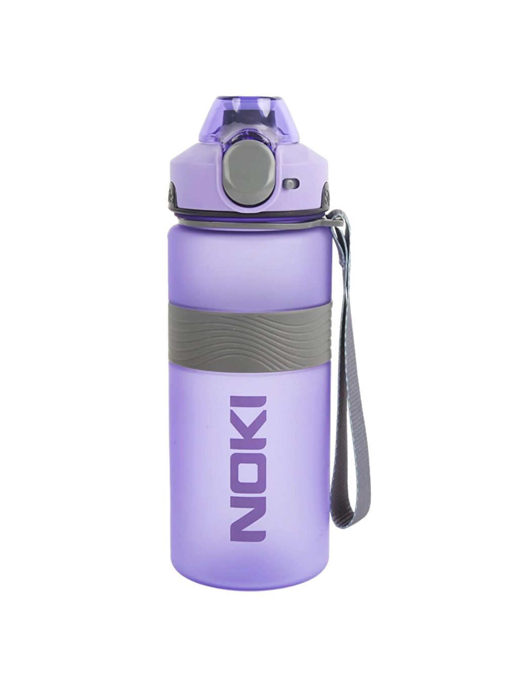 Mor Tritan Soft Touch Auto Kapak Silikon Bantlı Askılı Matara 750 ml (T-0121)