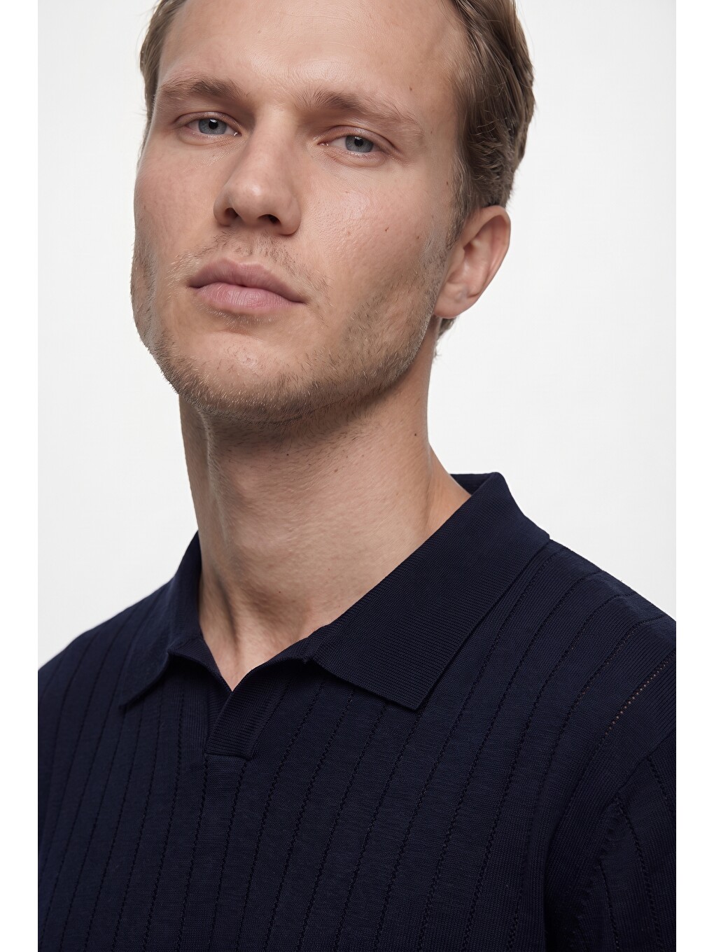 Ds Damat Regular Fit Lacivert Yazlık Rayon Triko Tişört-1