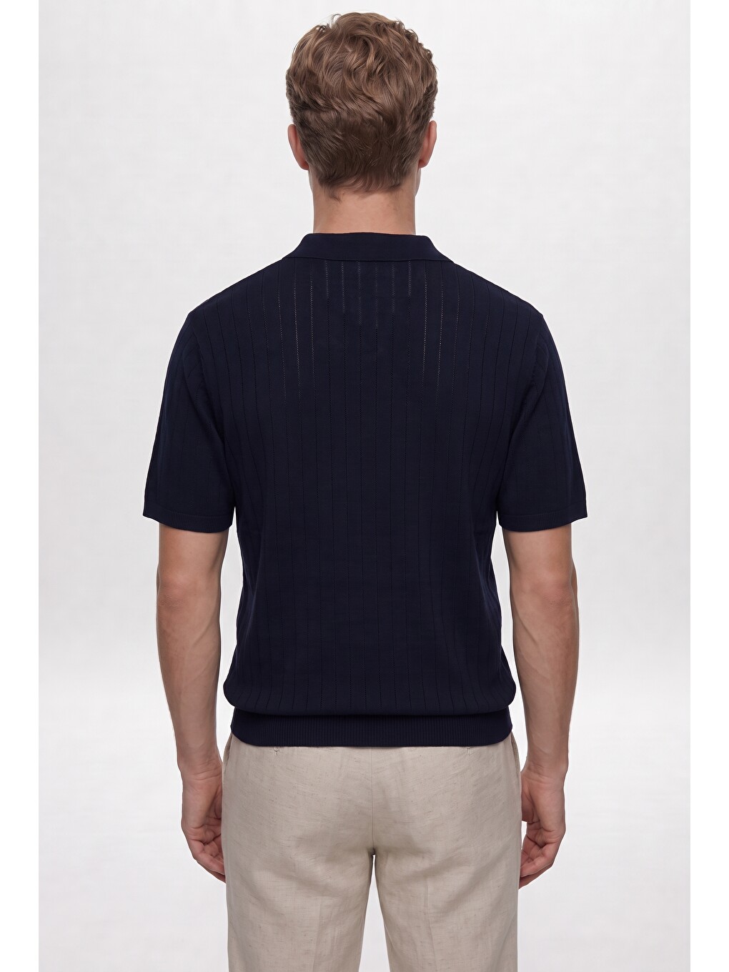 Ds Damat Regular Fit Lacivert Yazlık Rayon Triko Tişört-2