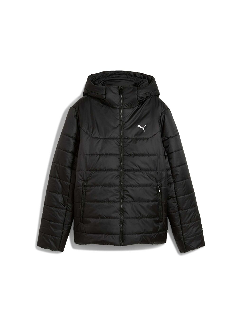 Siyah ESSENTIALS Kadın Kapüşonlu Mont