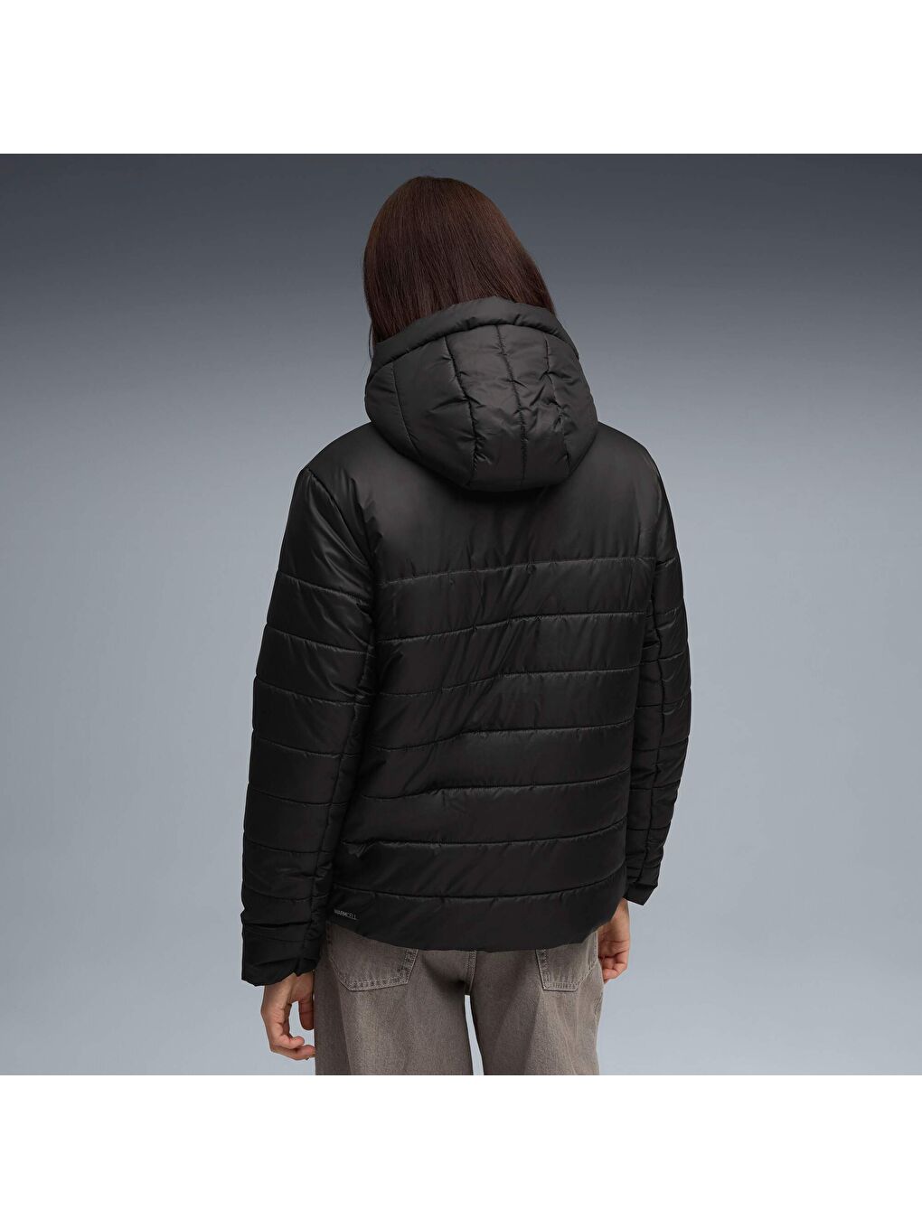 Siyah ESSENTIALS Kadın Kapüşonlu Mont-2