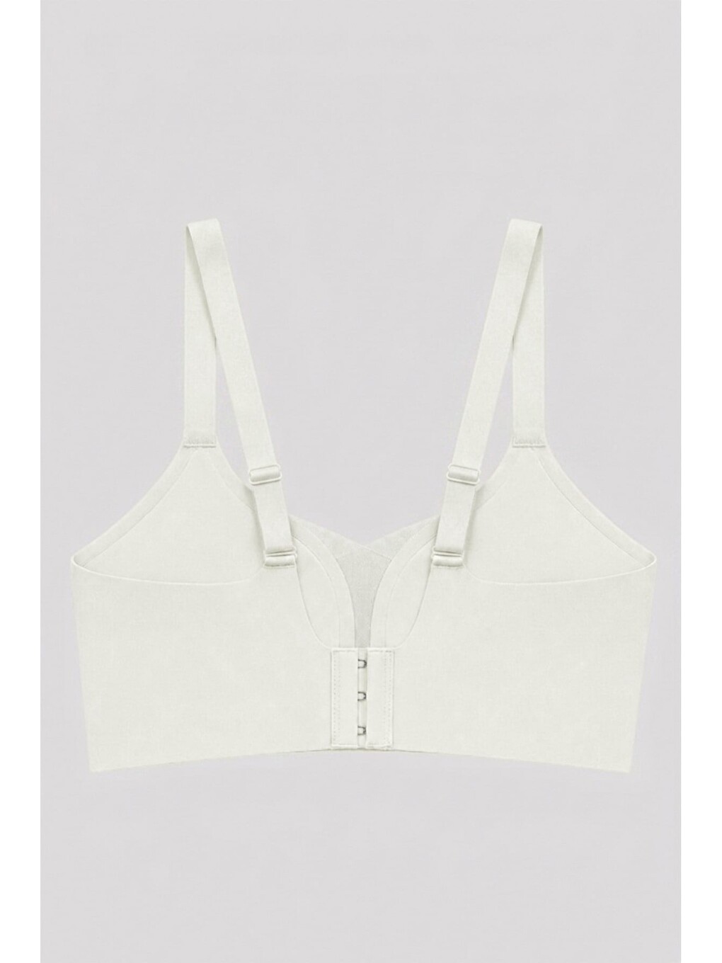 Ekru Seamless Bra - Nuvia |krem Lazer Kesim Klipsli Önden Açılabilir Rib Dokulu Dikişsiz Emzirme Sütyeni-1
