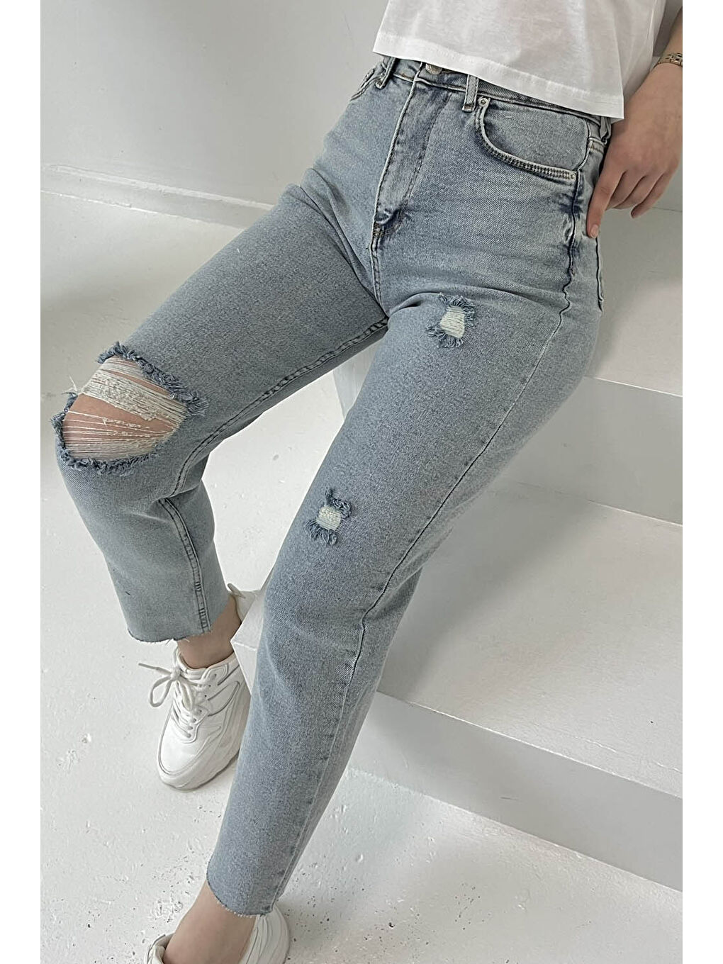 Skinny Jean Pantolon Buz Mavi   26830