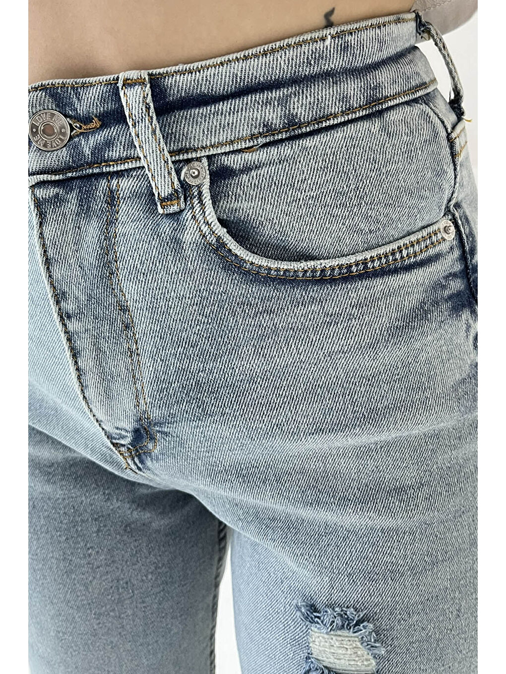 Skinny Jean Pantolon Buz Mavi   26830-4