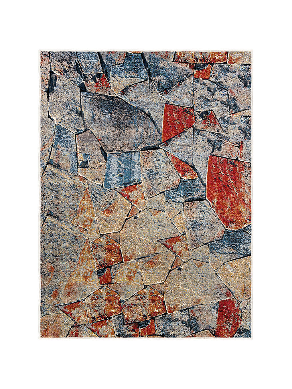 Kırmızı Dekoratif Özel Tasarım Yıkanabilir İnce Kaymaz Tabanlı Modern Halı KECE FR29