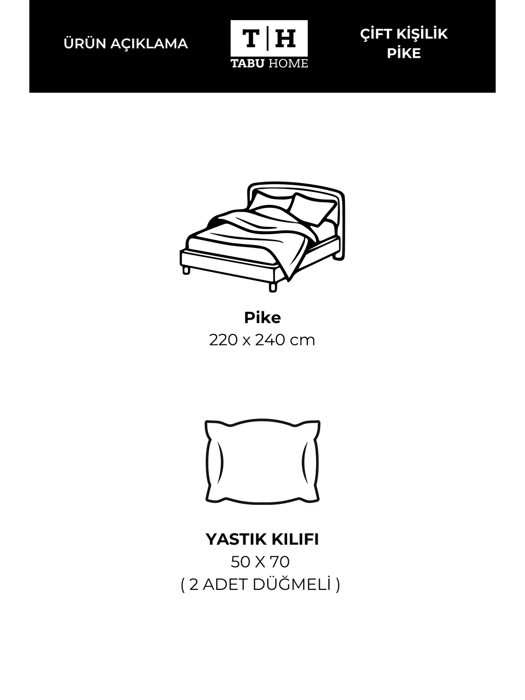 Antrasit Örgü Çift Kişilik Pike Yatak Örtüsü-2