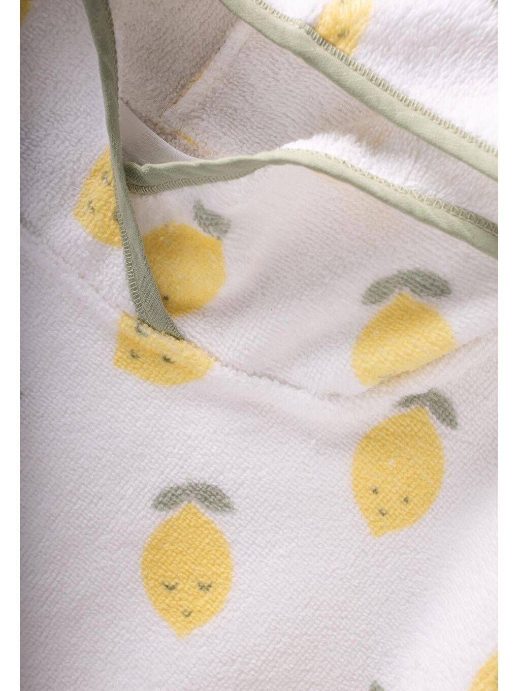 Limon Baskılı Panço Standart Beyaz-2